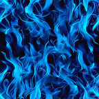 blue flames, electric blue, turquoise, navy blue, fire pattern, flame design, abstract flames, flowing flames, smoky tendrils,, fabric panel, modern abstract, dynamic movement, swirling pattern, bright blue, luminous flames, contemporary design, energetic mood, vivid colors