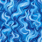 blue, navy blue, light blue, azure, flame pattern, fire design, swirling flames, flowing waves, abstract pattern, marbled effect,, fabric panel, dynamic movement, fluid design, ocean waves, wind pattern, artistic swirls, contemporary style, energetic mood, seamless pattern
