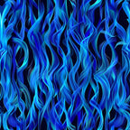 blue flames, turquoise, navy blue, cyan, fire pattern, flowing flames, abstract flames, dynamic movement, wavy lines,, fabric panel, mystical fire, blue fire, flame motifs, swirling pattern, energetic design, cool flames, dancing flames, modern abstract, vibrant blues