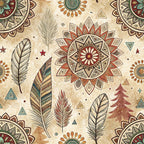 Earthen Plumes Pattern 1 Minky Fabric