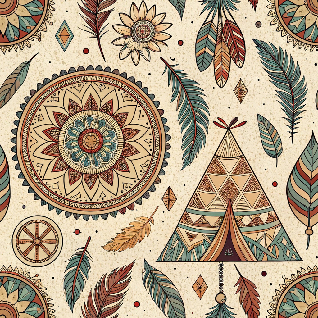 Earthen Plumes Pattern 2 Minky Fabric