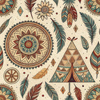 Earthen Plumes Pattern 2 Minky Fabric