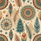 Earthen Plumes Pattern 3 Minky Fabric