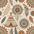 Earthen Plumes Pattern 4 Minky Fabric