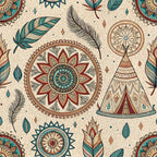 Earthen Plumes Pattern 5 Minky Fabric