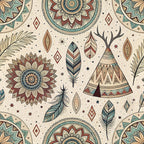 Earthen Plumes Pattern 6 Minky Fabric