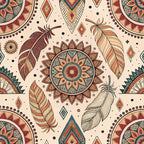 Earthen Plumes Pattern 7 Minky Fabric