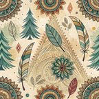 Earthen Plumes Pattern 8 Minky Fabric