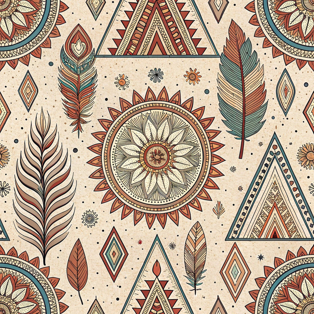 Earthen Plumes Pattern 9 Minky Fabric
