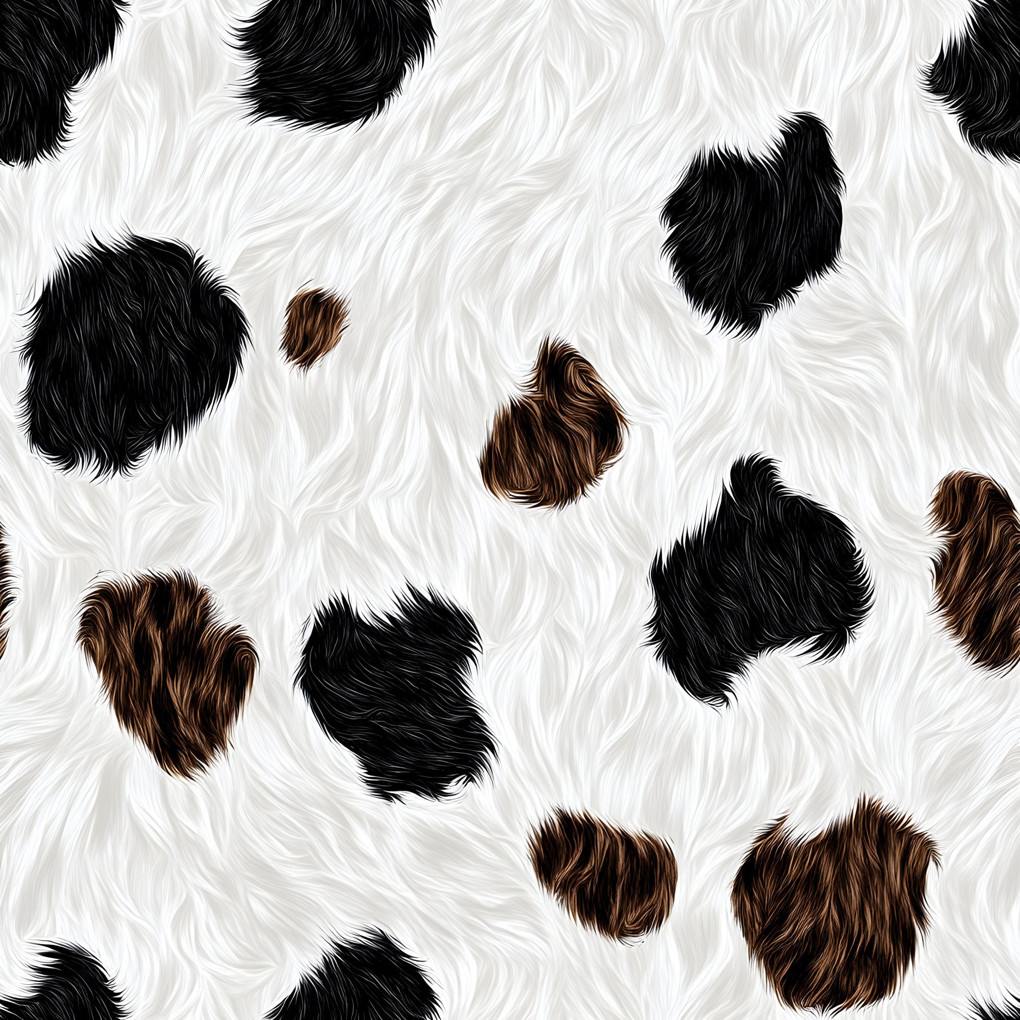 brown, white, black, cow spots, cow pattern, animal print, farm theme,, fabric panel, rustic, country style, bovine, spotted pattern, natural colors, barnyard, agricultural, pastoral, mammal, livestock, dairy cow