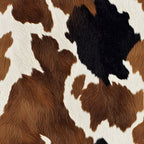cow print, animal pattern, brown spots, white background, black patches, cowhide texture, farm animal, dairy cow, irregular spots, natural markings,, fabric panel, rustic style, country theme, livestock design, bovine pattern, ranch motif, western inspired, agricultural theme