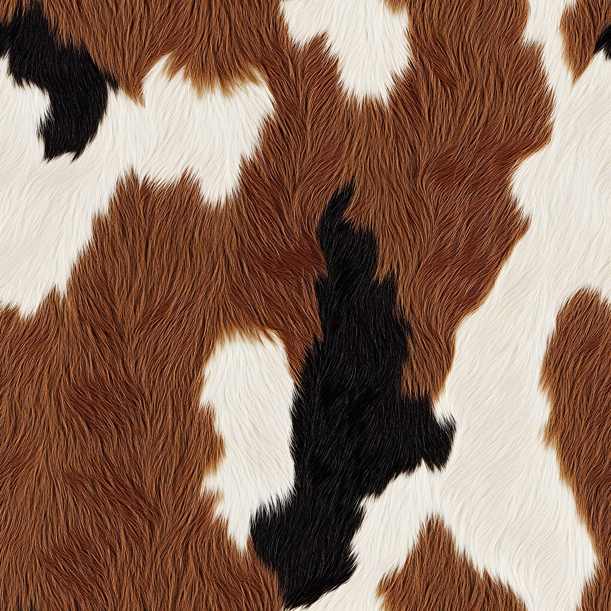 brown, white, black, cow hide, animal print, cow pattern, spotted fur, cowhide texture,, fabric panel, western theme, ranch style, farmhouse, rustic, natural colors, livestock, cattle design, fur texture, irregular spots, organic pattern