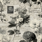 Botanical Floral Collage Pattern 11 Minky Fabric