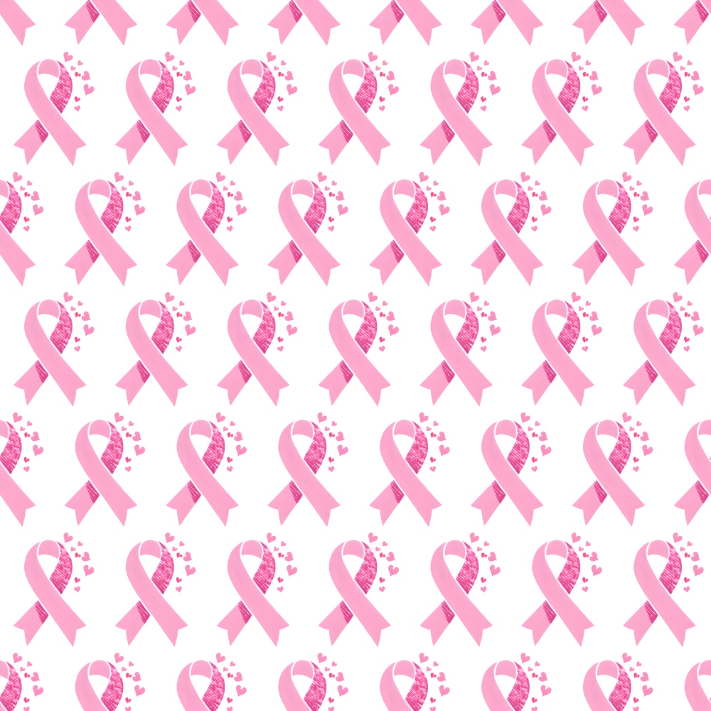pink ribbon, breast cancer awareness, medical awareness, repeating pattern, cotton fabric, quilting fabric, light pink, bright pink, white background, awareness ribbon, health advocacy, support ribbon, geometric pattern, fabric panel, craft material, sewing fabric, pink hearts, ribbon motif, healthcare theme, charity awareness