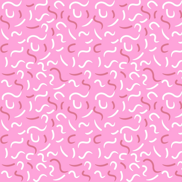 pink, white, magenta, ribbon shapes, curved lines, swirls, abstract pattern, breast cancer awareness,, fabric panel, medical theme, hope motif, charitable cause, feminine design, repetitive pattern, flowing curves, supportive message, health awareness, cotton fabric, crafting material
