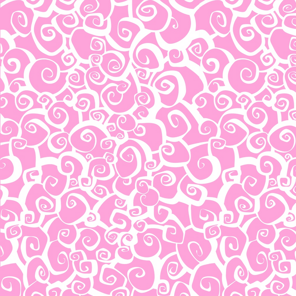 pink, white, swirls, spirals, abstract pattern, breast cancer awareness, ribbons, flowing design, cotton fabric, quilting panel, seamless repeat, feminine, supportive theme, curvy lines, organic shapes, decorative swirls, charity fabric, awareness ribbon motif