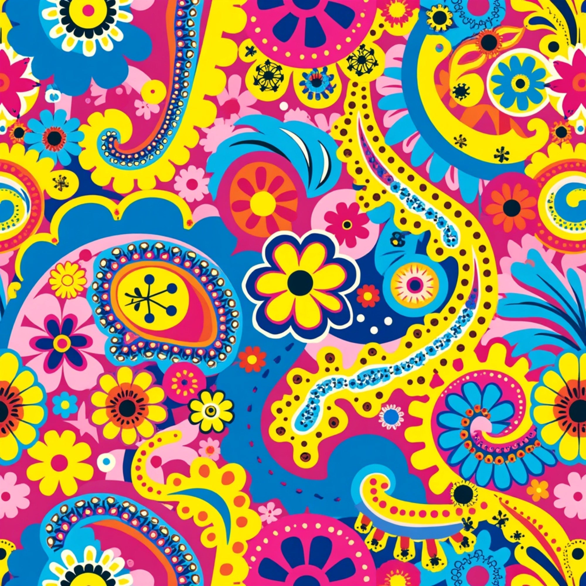 Fiesta Blooms Pattern 1 Minky Fabric