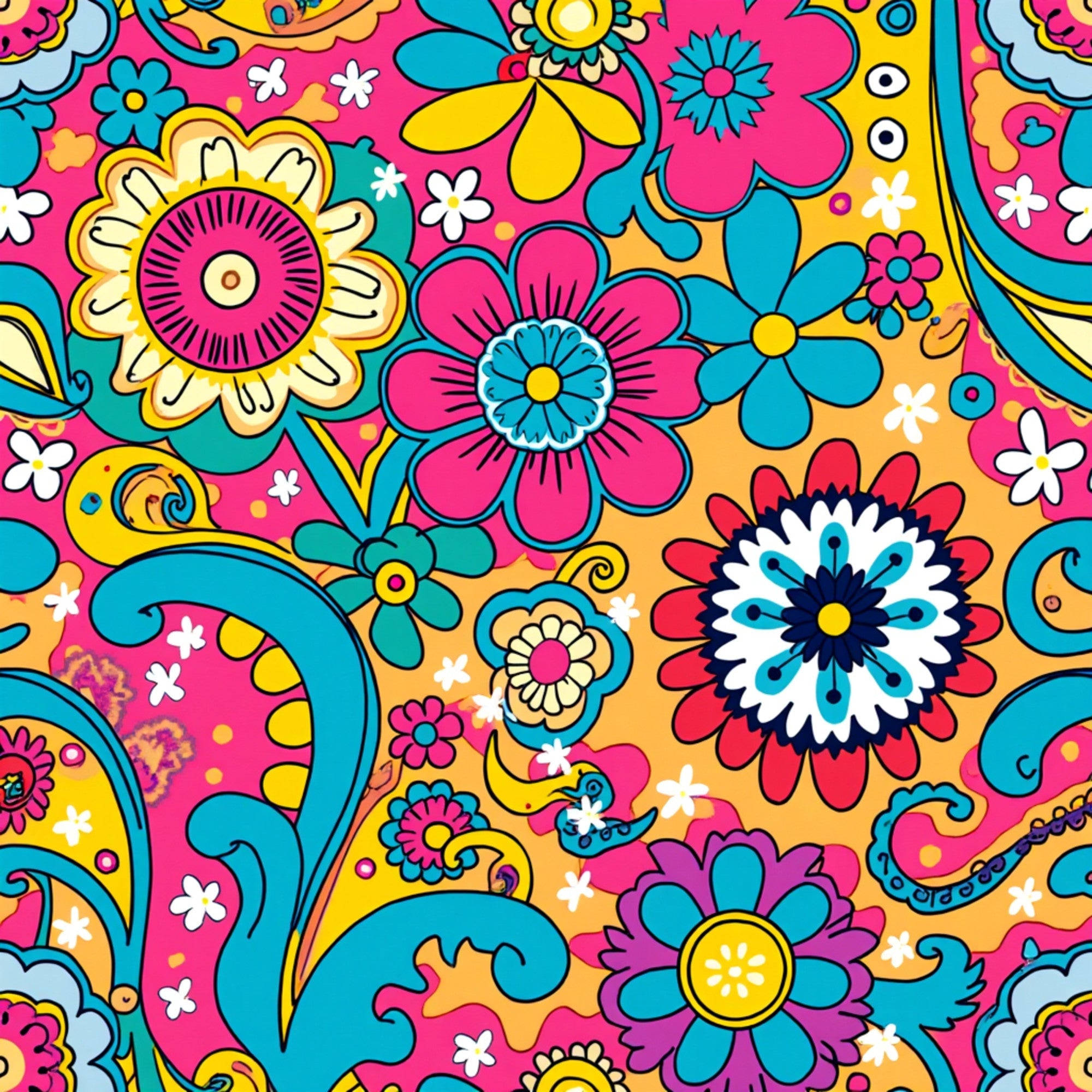 Fiesta Blooms Pattern 10 Minky Fabric