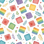 Bright Rainbow Pattern 13 Minky Fabric