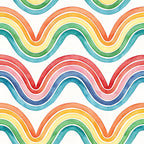 Bright Rainbow Pattern 15 Minky Fabric