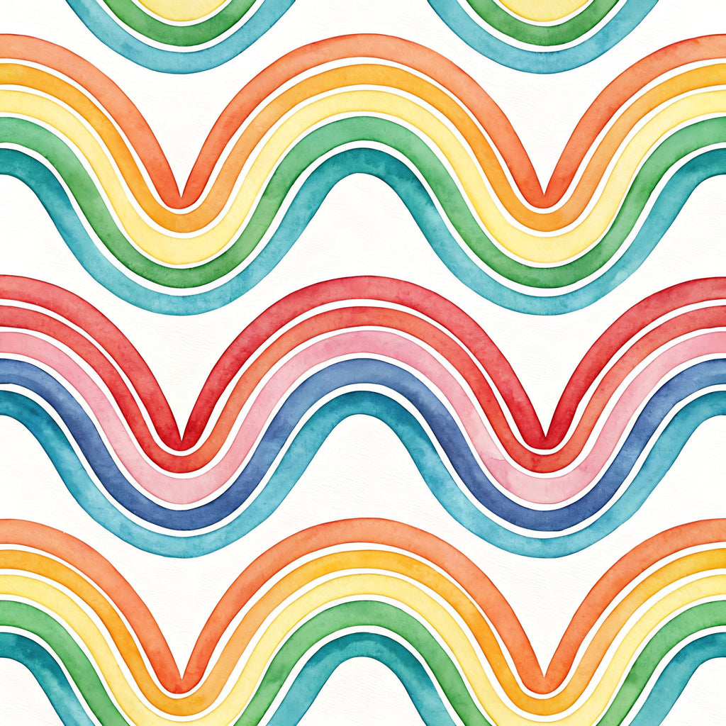 Bright Rainbow Pattern 15 Minky Fabric