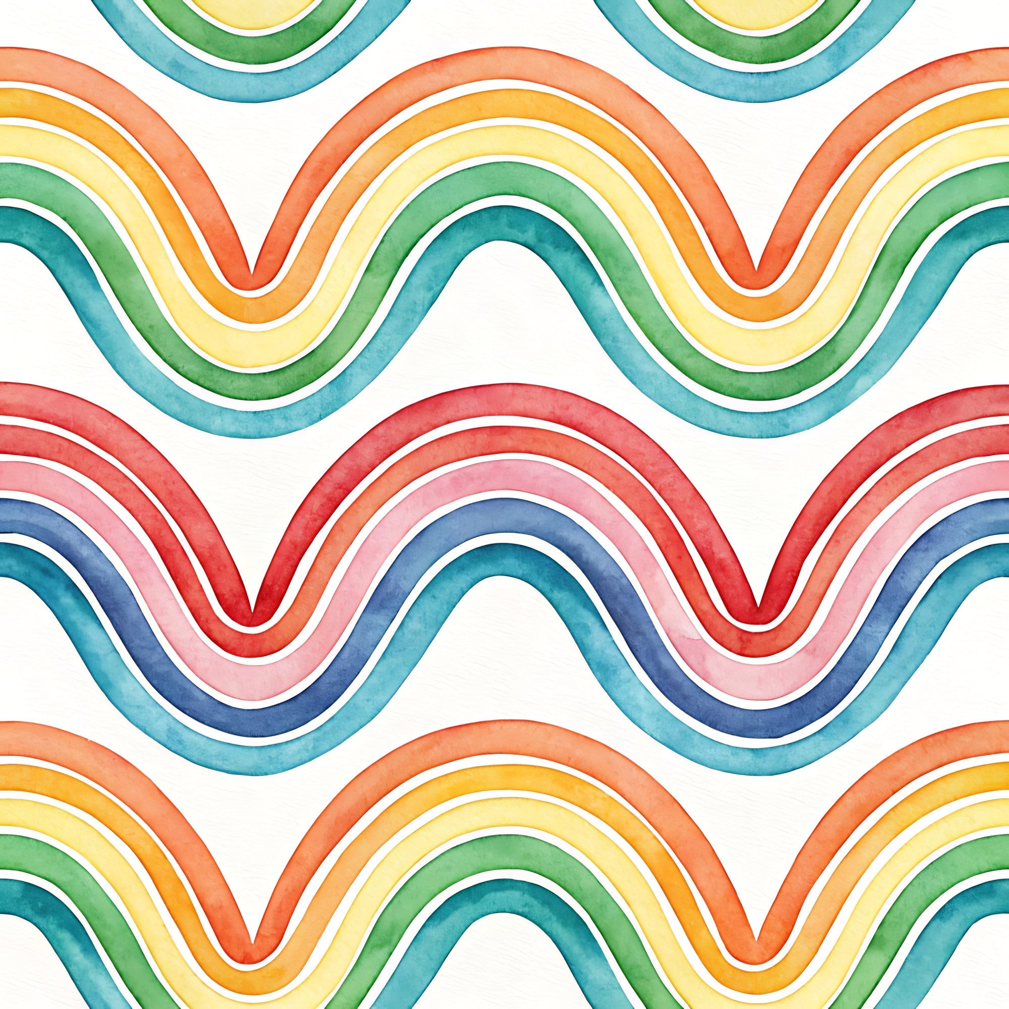 Bright Rainbow Pattern 15 Minky Fabric