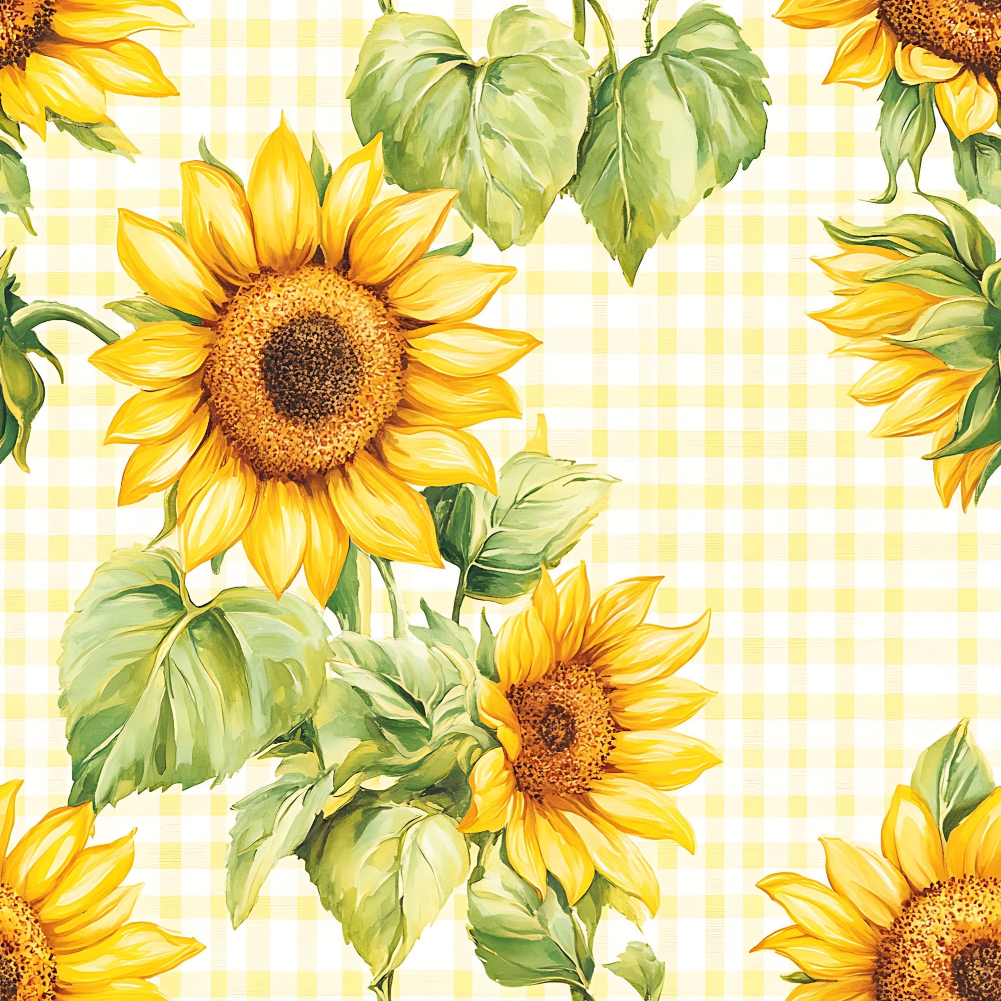 Golden Gingham Pattern 12 Minky Fabric