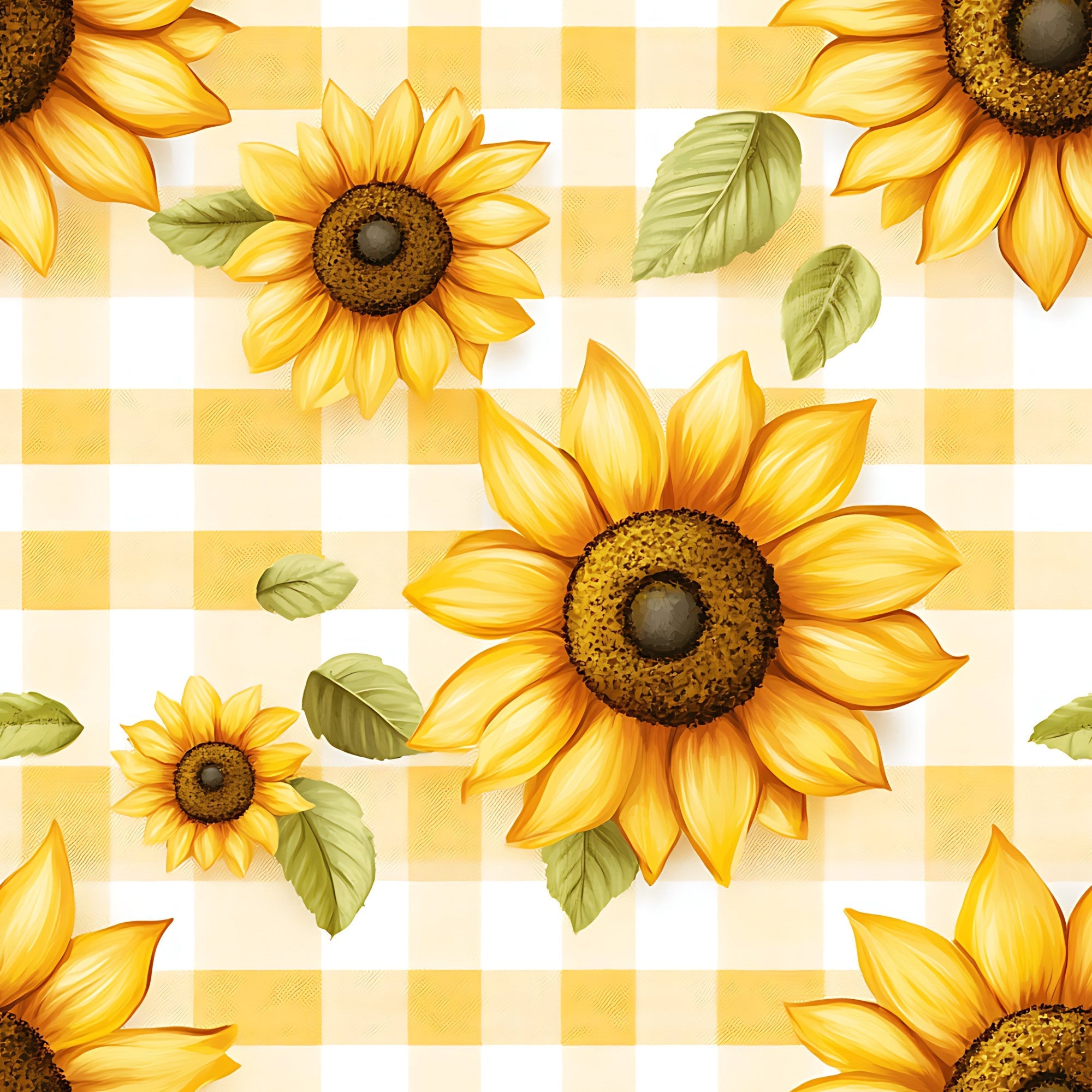 Golden Gingham Pattern 2 Minky Fabric