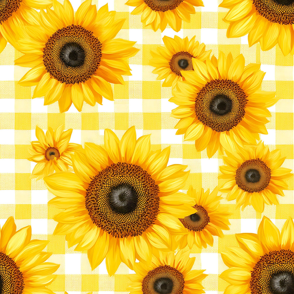 Golden Gingham Pattern 9 Minky Fabric
