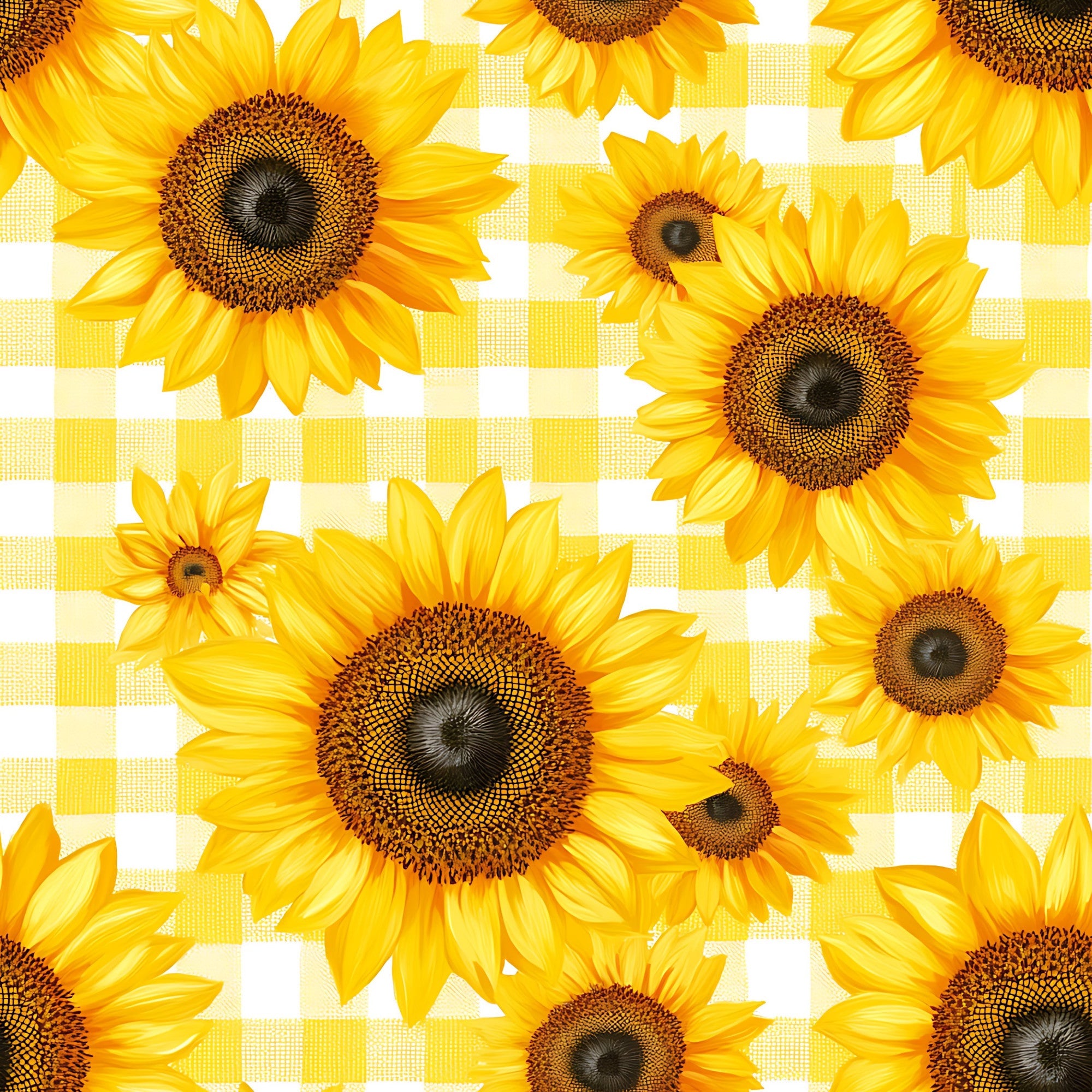 Golden Gingham Pattern 9 Minky Fabric