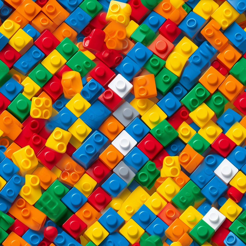 building blocks, lego bricks, red, blue, yellow, green, orange, white, gray, colorful pattern, toy blocks, geometric design, children's fabric, playful, bright colors,, fabric panel, interlocking bricks, construction toys, vibrant, playroom theme