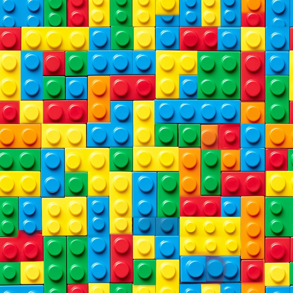 building blocks, lego bricks, colorful pattern, red blocks, blue blocks, yellow blocks, green blocks, orange blocks, geometric design, toy theme, childhood motif, interlocking bricks, construction toys,, fabric panel, bright colors, playful design, kids fabric, craft material, sewing fabric