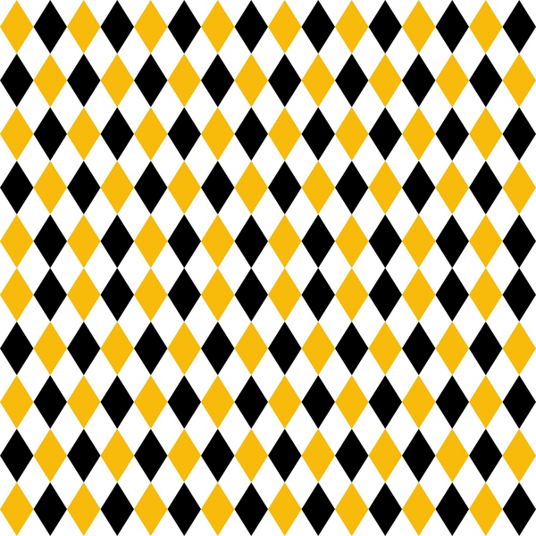 yellow, black, white, diamond pattern, harlequin, geometric, alternating diamonds, checkerboard style,, fabric panel, bright colors, repetitive pattern, bumble bee colors, contrasting diamonds, tessellated design, angular shapes, vibrant yellow, bold black, modern geometric, cotton fabric