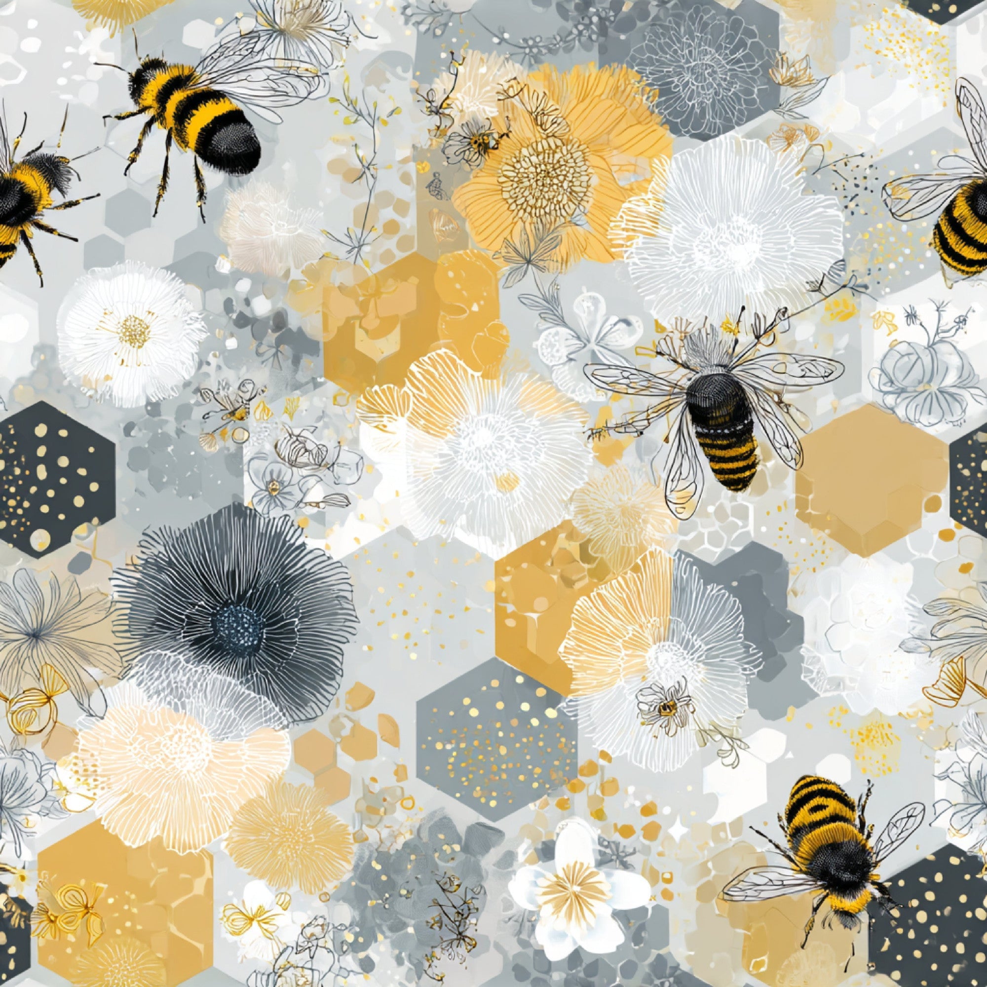 Busy Bee Pattern 20 Minky Fabric