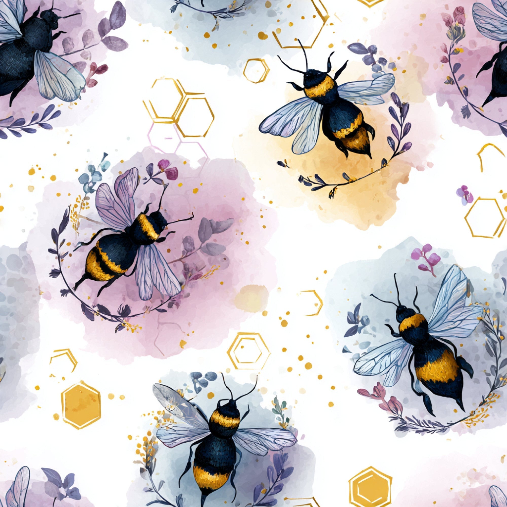 Busy Bee Pattern 38 Minky Fabric