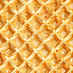 butter yellow, golden yellow, cream, waffle texture, geometric pattern, diamond grid, breakfast food, kitchen theme,, fabric panel, realistic texture, food illustration, syrup drizzle, crispy surface, repeating pattern, culinary motif, warm tones, appetizing design, comfort food