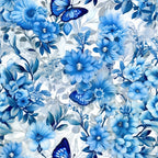 Sapphire Flutter Pattern 1 Minky Fabric