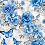 Sapphire Flutter Pattern 6 Minky Fabric