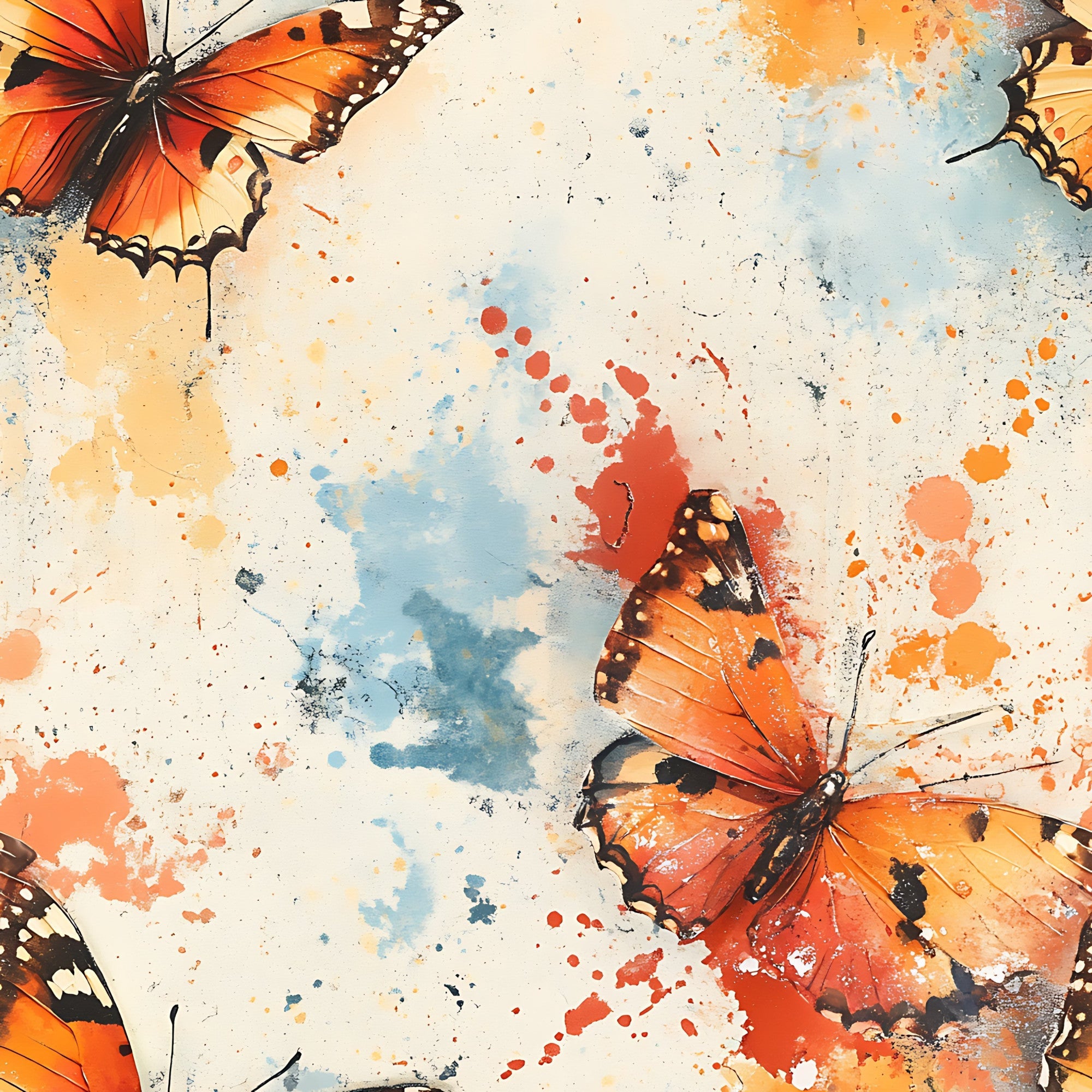 Butterfly Collage Art Pattern 13 Minky Fabric