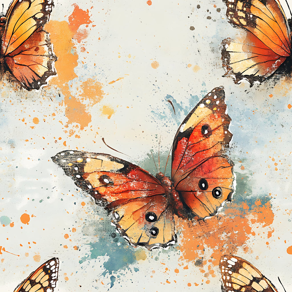 Butterfly Collage Art Pattern 14 Minky Fabric