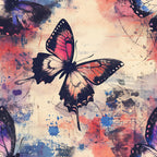 Butterfly Collage Art Pattern 17 Minky Fabric