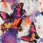 Butterfly Collage Art Pattern 2 Minky Fabric