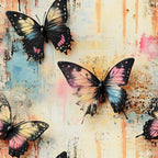 Butterfly Collage Art Pattern 7 Minky Fabric