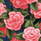 Camellia Flowers Pattern 10 Minky Fabric