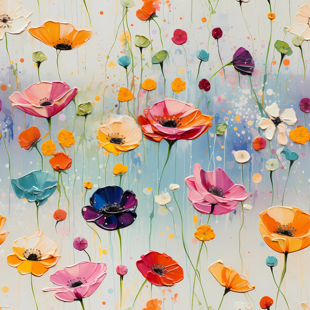 Candy Florals Pattern 1 Minky Fabric