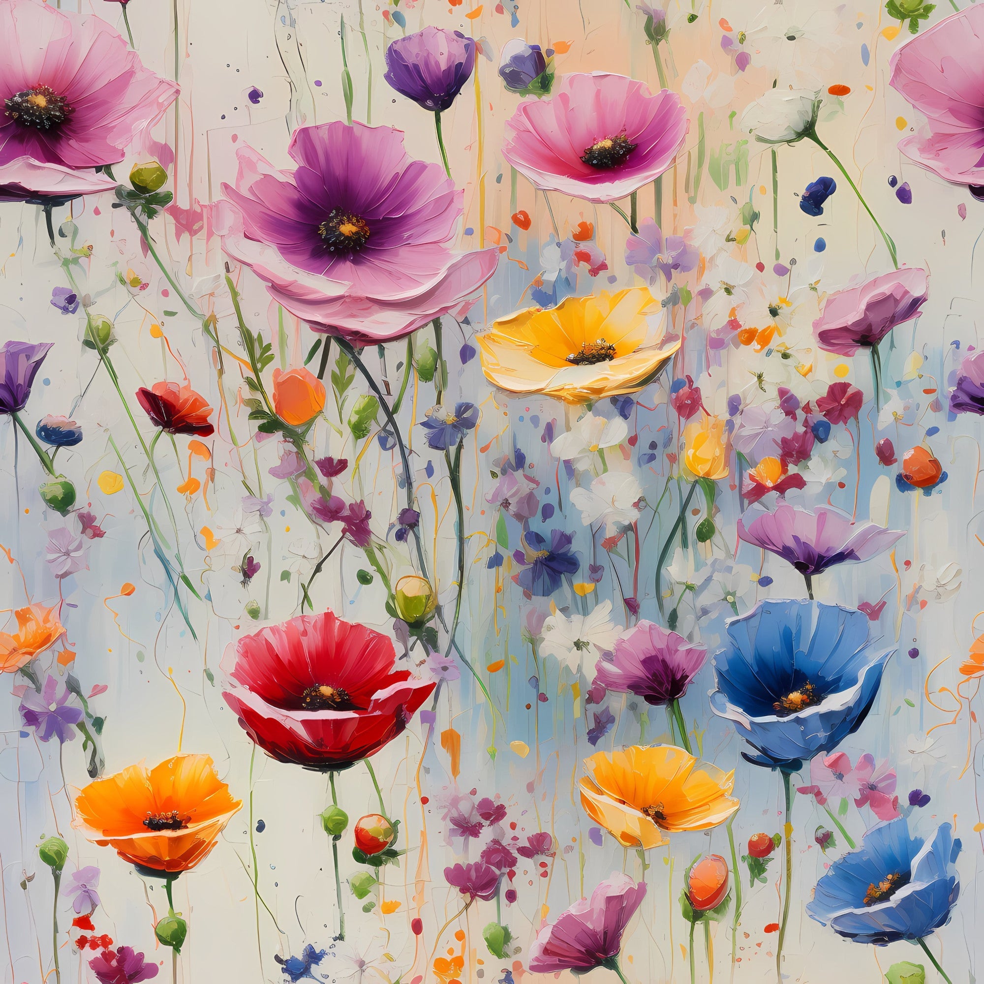 Candy Florals Pattern 3 Minky Fabric