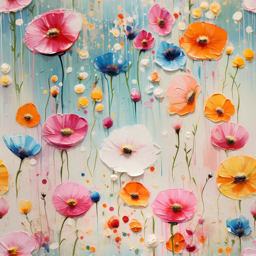 Candy Florals Pattern 4 Minky Fabric