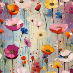 Candy Florals Pattern 7 Minky Fabric