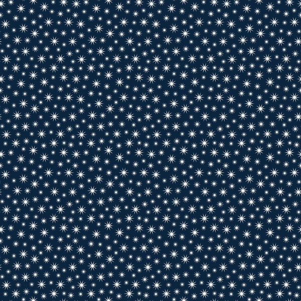 navy blue, white stars, star pattern, celestial design, night sky, sparkle stars, starburst motif,, fabric panel, christmas themed, winter pattern, holiday fabric, geometric stars, repeating pattern, crafting material, sewing fabric, festive design, nativity themed, cotton fabric