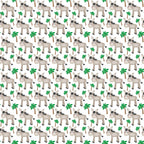 christmas nativity, cartoon donkeys, palm trees, beige donkeys, green palms, brown tree trunks, white background, repeating pattern,, fabric panel, biblical animals, cute cartoon style, holiday theme, nativity scene, tropical elements, seamless design, cotton fabric, christmas crafting, religious motif, festive pattern